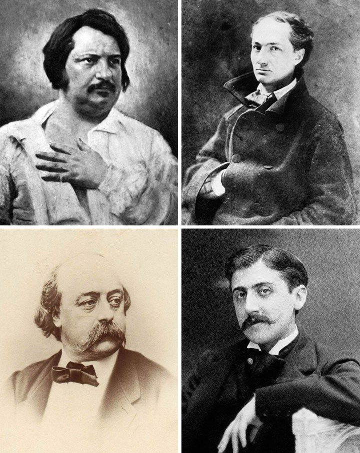 Balzac-Baudelaire-Flaubert-Proust