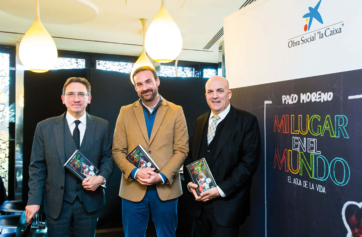 Jaume Giró y Jordi Nadal, junto a Paco Moreno, ganador del certamen