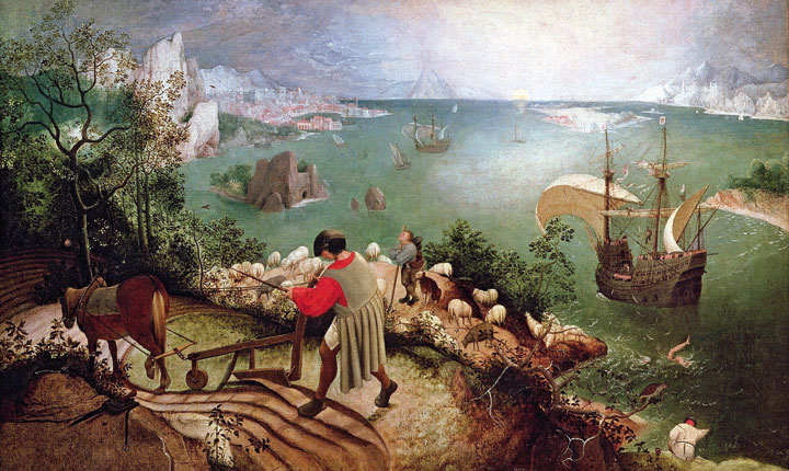 ‘Paisaje con la caída de Ícaro’, atribuido a Pieter Brueghel el Viejo.